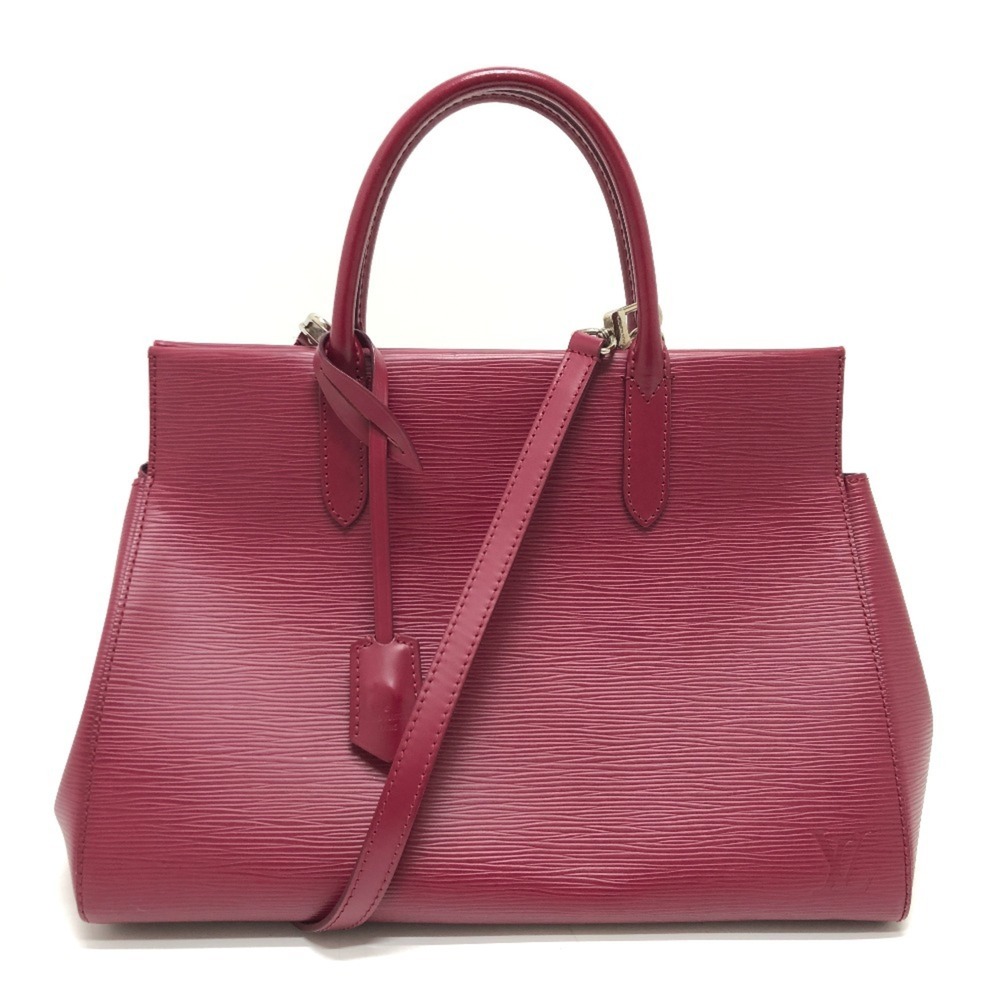 LOUIS VUITTON M94612 Marly MM 2-Way Handbag, Epi Leather, Fuchsia, Silver Har...